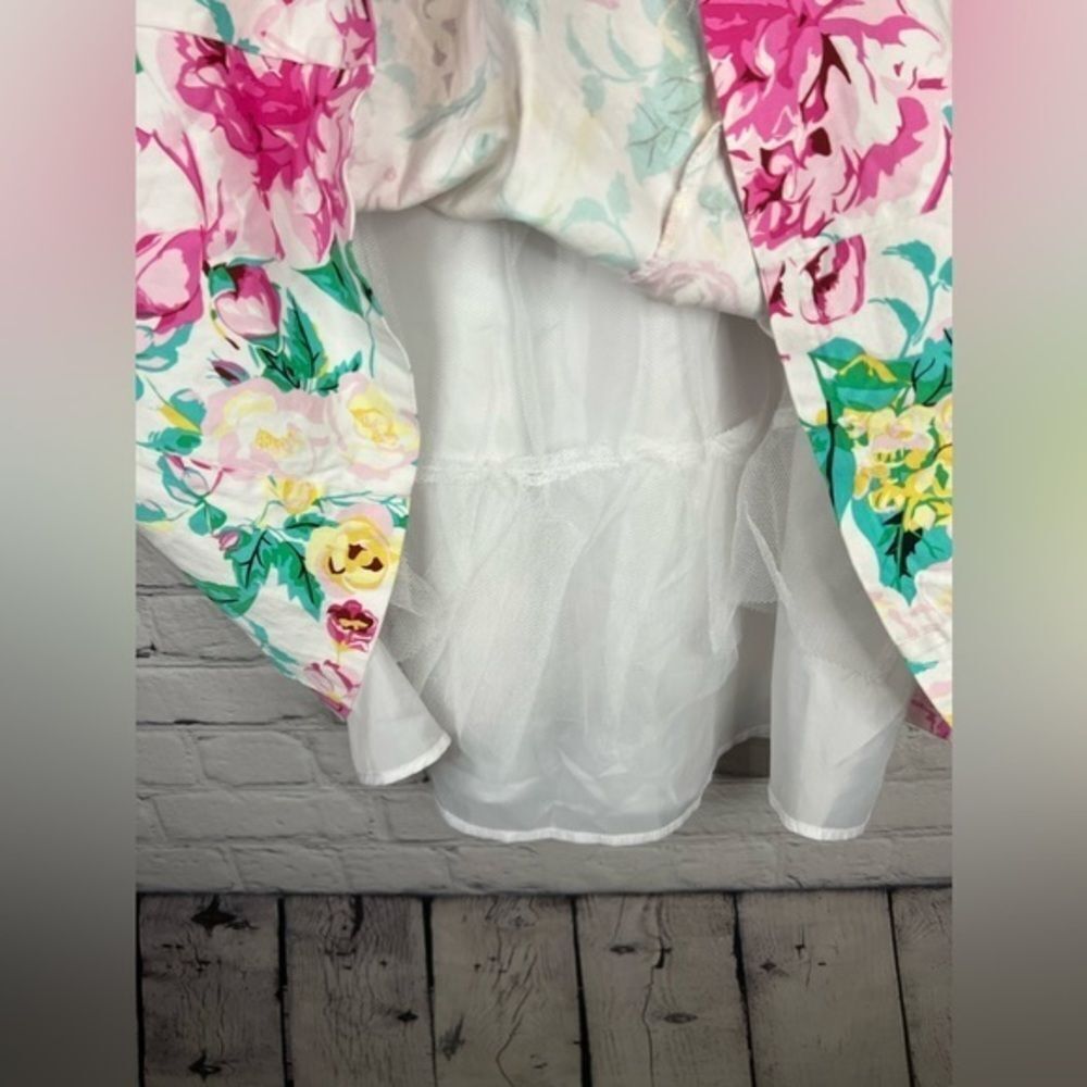 RN Studio by Ronni Nicole Floral Print Sleeveless Twirl Dress Pink Green size 14 - Picture 7 of 13